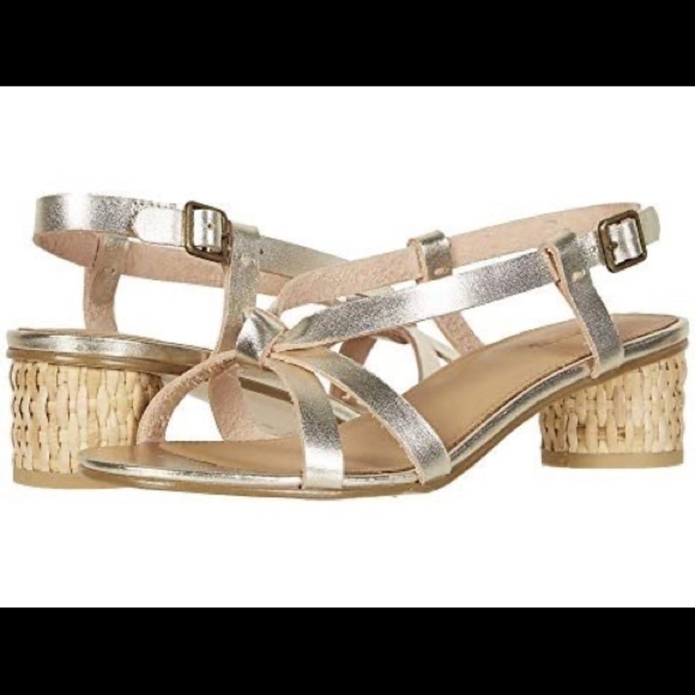 NWOT Soludos Lucie Wicker Block Heel Sandal